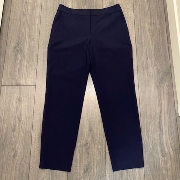 St. John Caviar Emma Navy Blue Crop Pants Size 6 - Picture 2 of 11